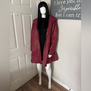 3X Venezia Women’s Red Leather Jacket